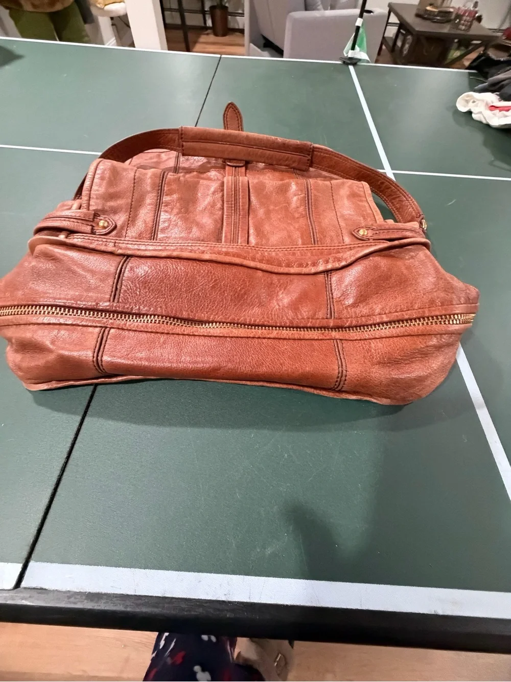Juicy Couture Burnt Orange Leather Hobo Shoulder Bag